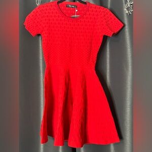 Red Knit Mini Dress